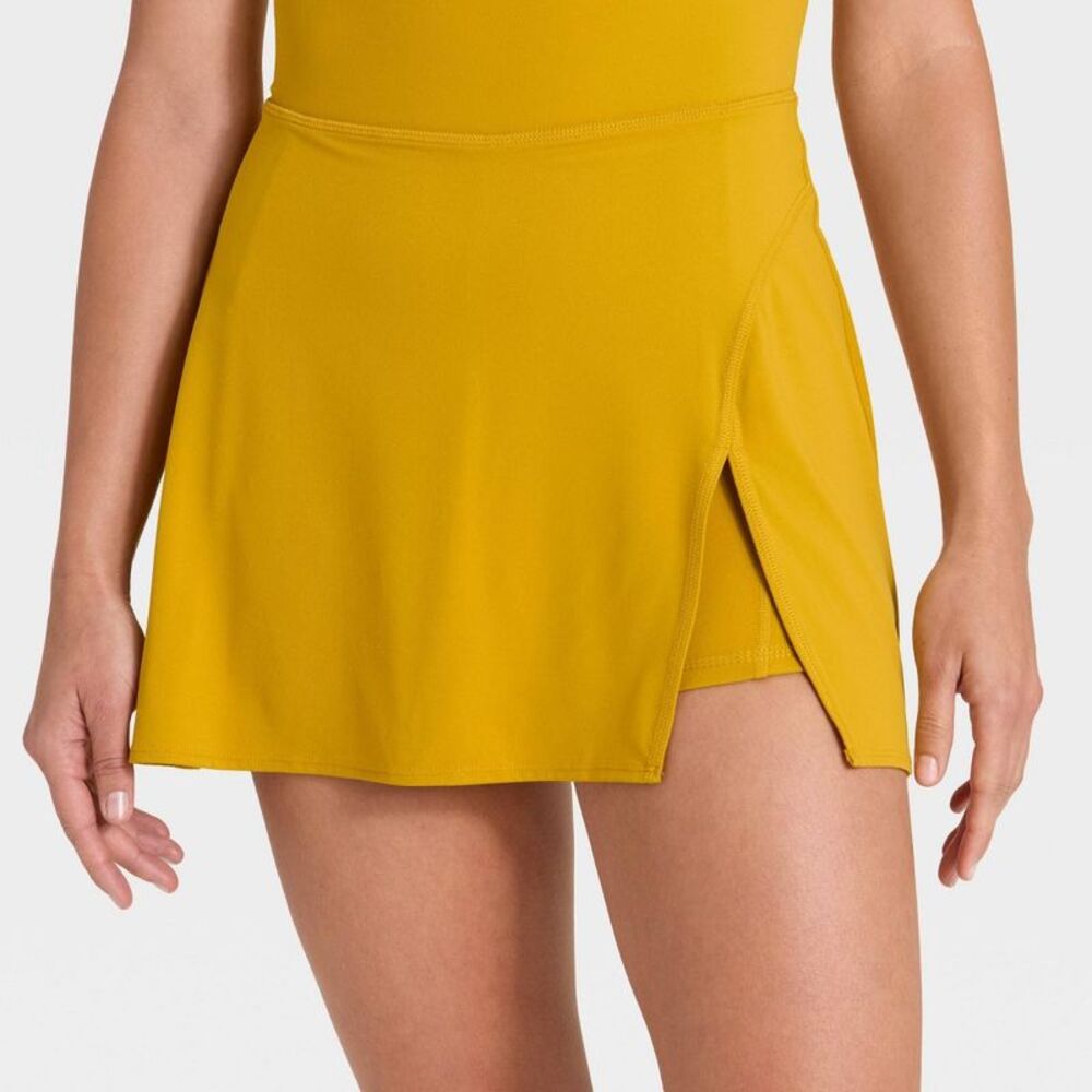JoyLab - Women's Game Day High Neck Low Back Active Dress - Dark Gold - Picture 4 of 4